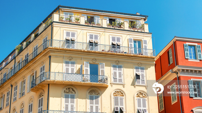 Residential buildings in Nice, France