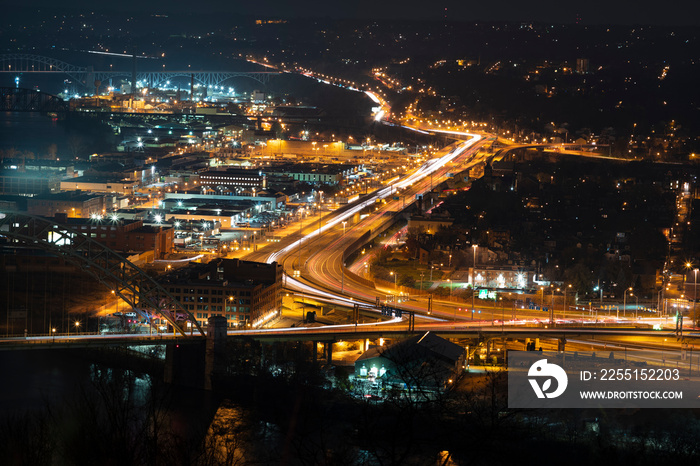 City of Pittsburgh, Pennsylvania seen before a sunrise from Mount Washington.