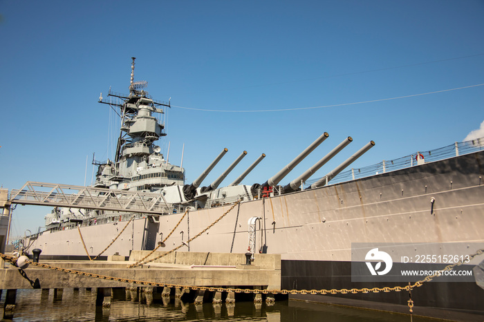 Tourists on USS WIsconsin battleship