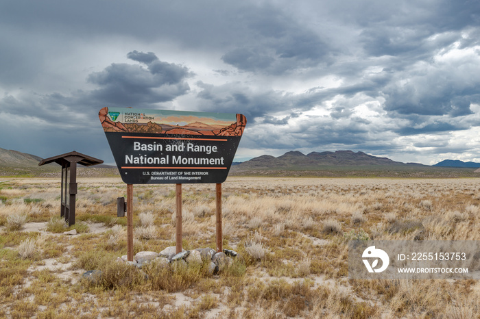 Basin and Range National Monument Park Sign