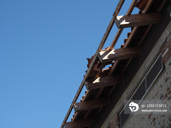 roof damaged by gales during storm