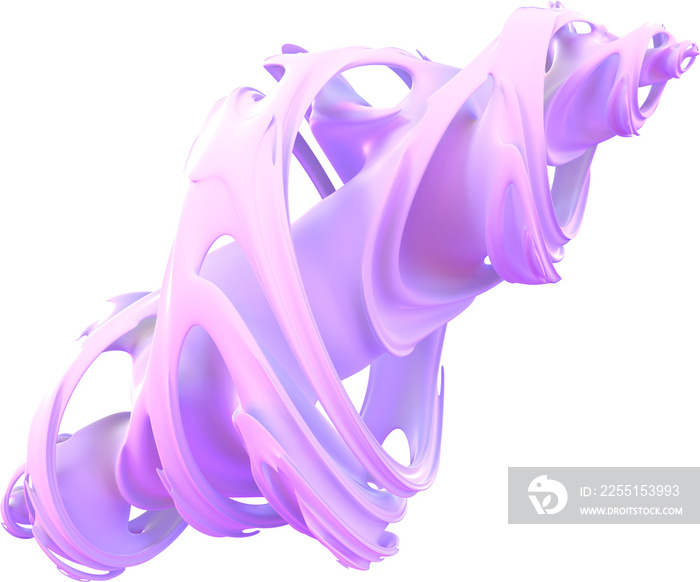 Fluid 3d Abstract Fluid Smooth Fractal Sculpture Shape
