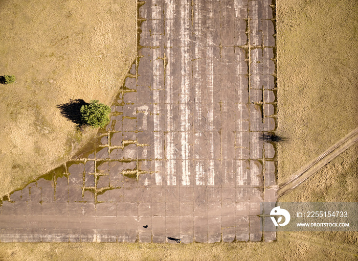 old Airport Runway, Directly Above View