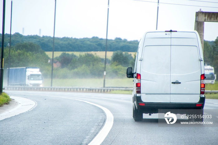 White Van On The Road