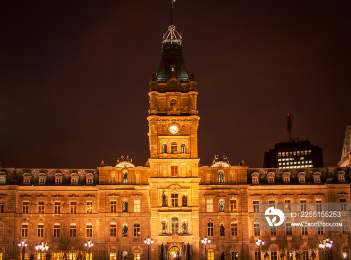 Quebec Parliament at night