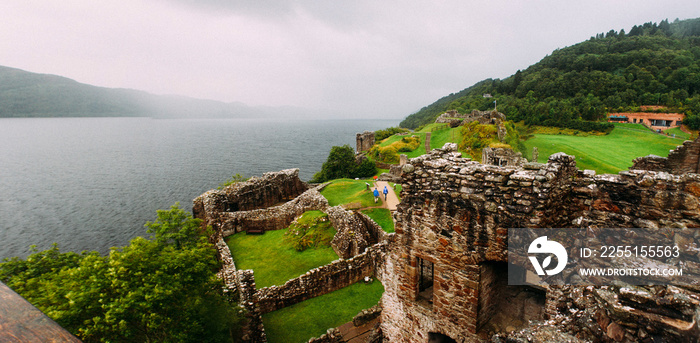 Urquhart Castle on the Shore of Loch Ness, Scotland