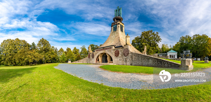 Monument of peace (Mohyla miru in czech speak) - in memory battle of Slavkov (Austerlitz) battleground during Napoleonic wars in 1805. South Moravia region, Czech Republic.