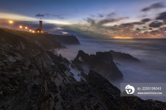 São Pedro de Moel lighthouse at Penedo da Saudade, Portugal