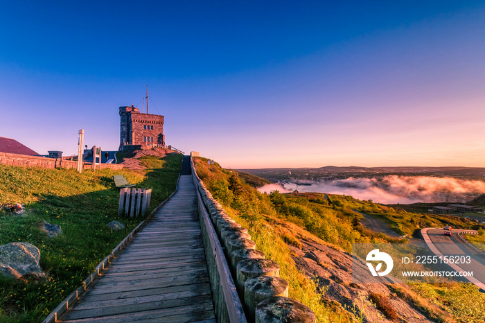 View from the Cabot Tower track on Signal Hill St John, Newfoundland, Canada