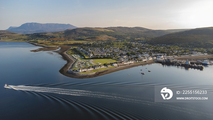 The seafront at Ullapool in the Western Highlands of Scotland, UK