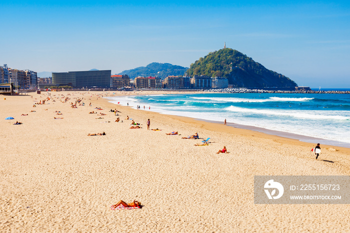 San Sebastian city beach, Spain