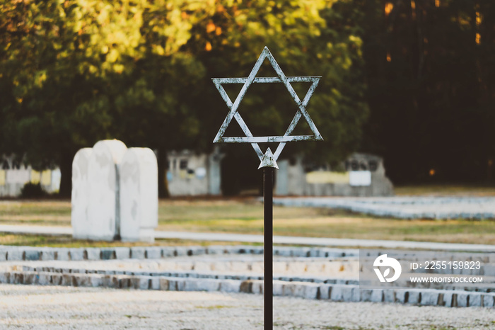 Jewish Star of David at the Museum of the Former German Nazi Kulmhof Death Camp in Chelmno on Ner, Poland