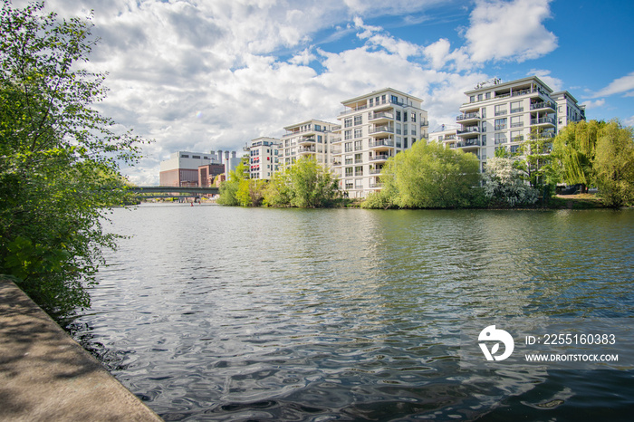 Beautiful Houses at Spree in the Sun