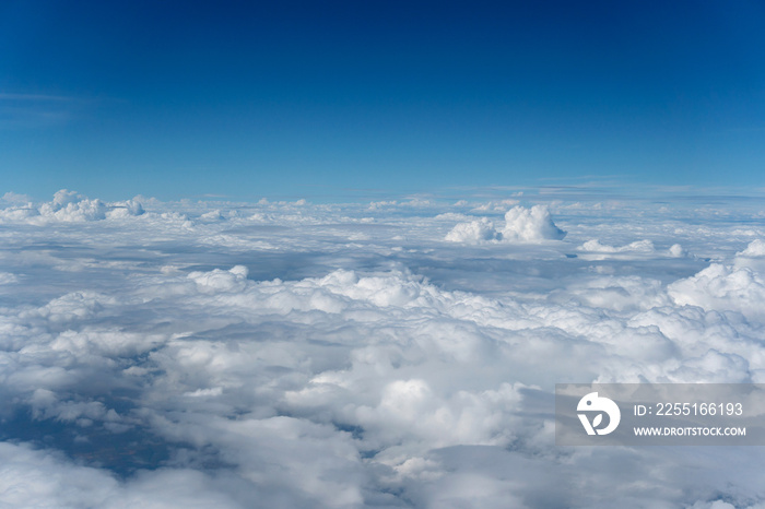 sky and clouds aerial view.