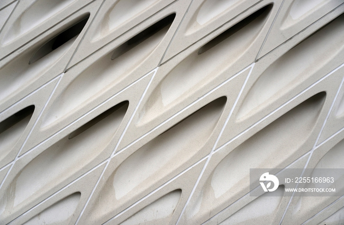 The Broad museum, Los Angeles, California in a rainy day