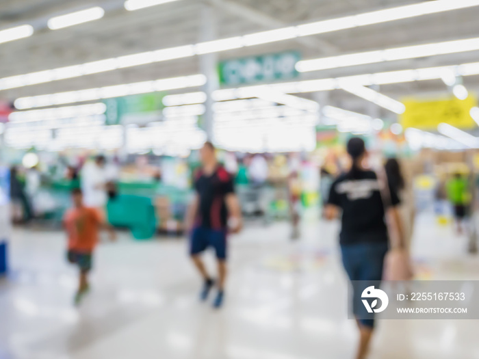 blur people walking in the supermarket, shopping mall