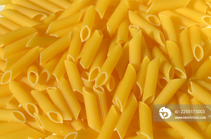 pasta penne rigate durum wheat food background