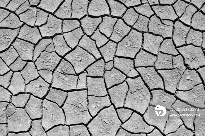 soil cracked by thirst, global warming, warning