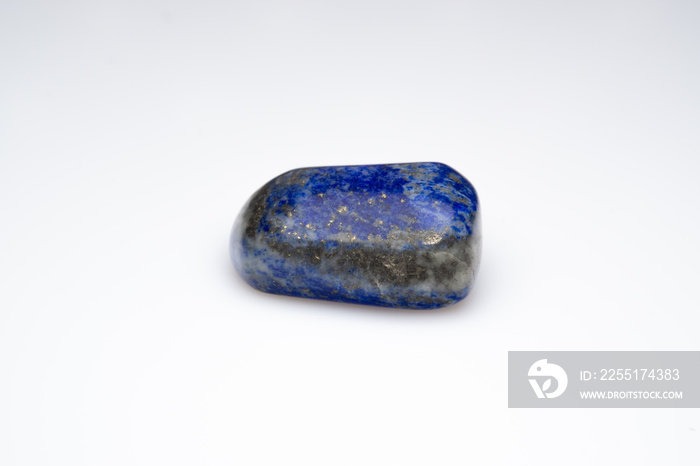 Natural lapis lazuli on white background