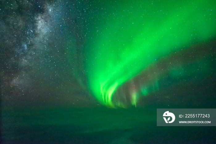 Southern Lights from an aeroplane