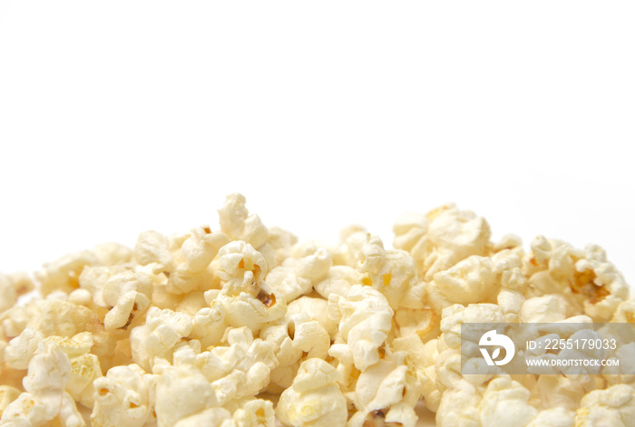 Simple Sweet and Salty Popcorn on a White Background