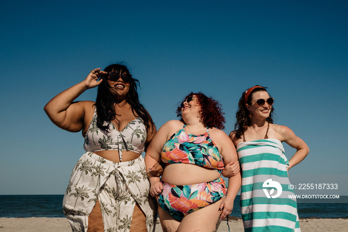 3 women hanging out outside