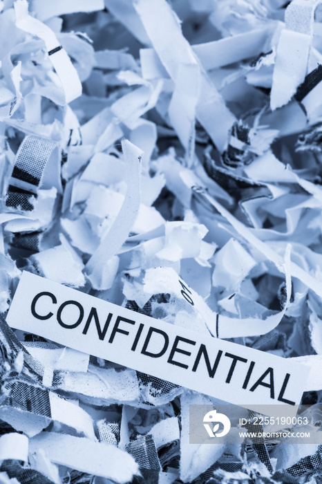 shredded paper confidential