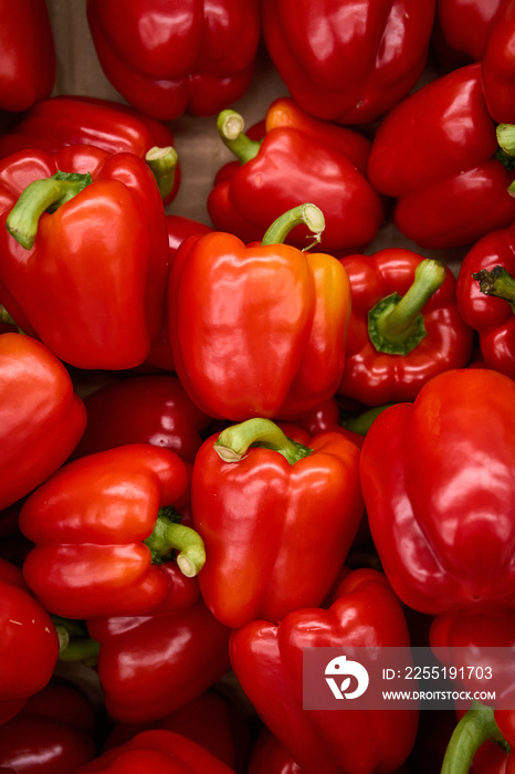 Bell peppers. Colorful peppers paprika background. Colorful sweet bell peppers, natural background. Fresh vegetable food.