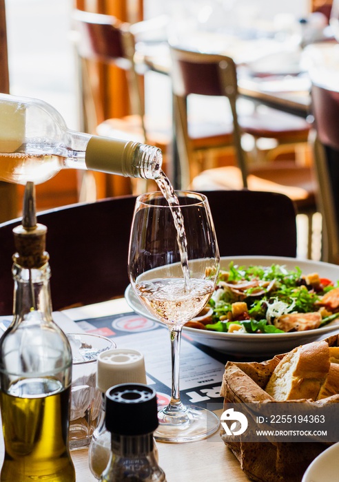 Wine Being Served in a Restaurant