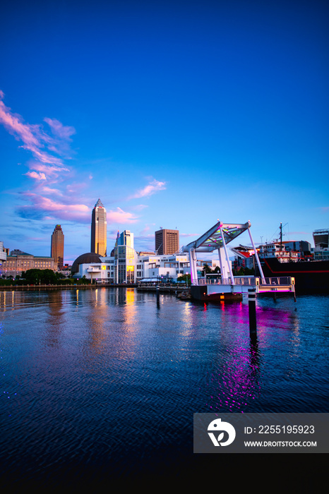 Cleveland Ohio Skyline from Voinovich Park