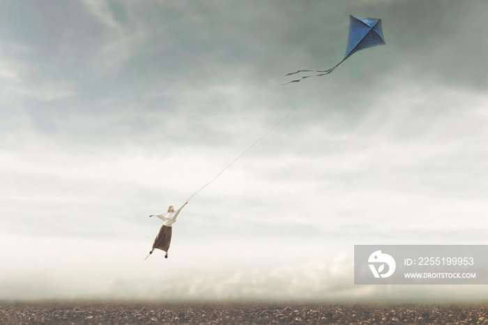 fun and surreal game about a girl flying in the sky with her kite