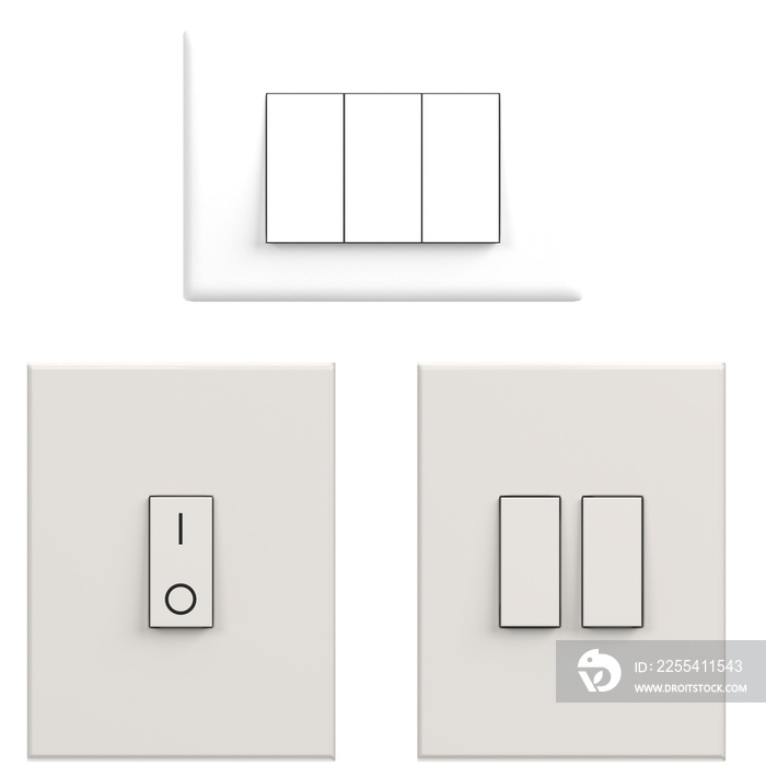 3d rendering illustration of some light switches