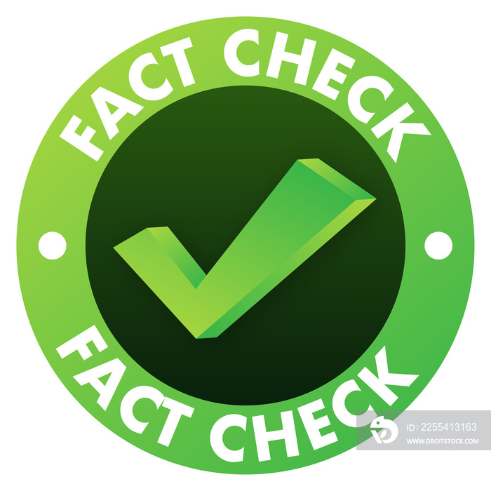 Fact check. Concept of thorough fact-checking or easy compare evidence. Vector stock illustration.