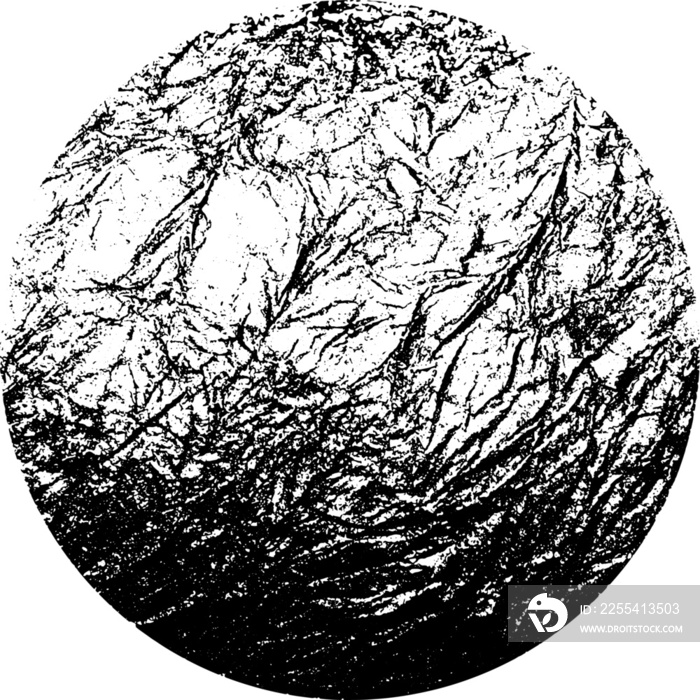 circular metallic element with a transparent background