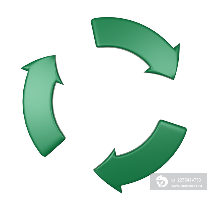 Recycle arrows 3D illustration