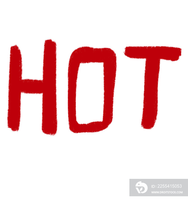 Hot word Mexican restaurant food related handwriting typography lettering doodle