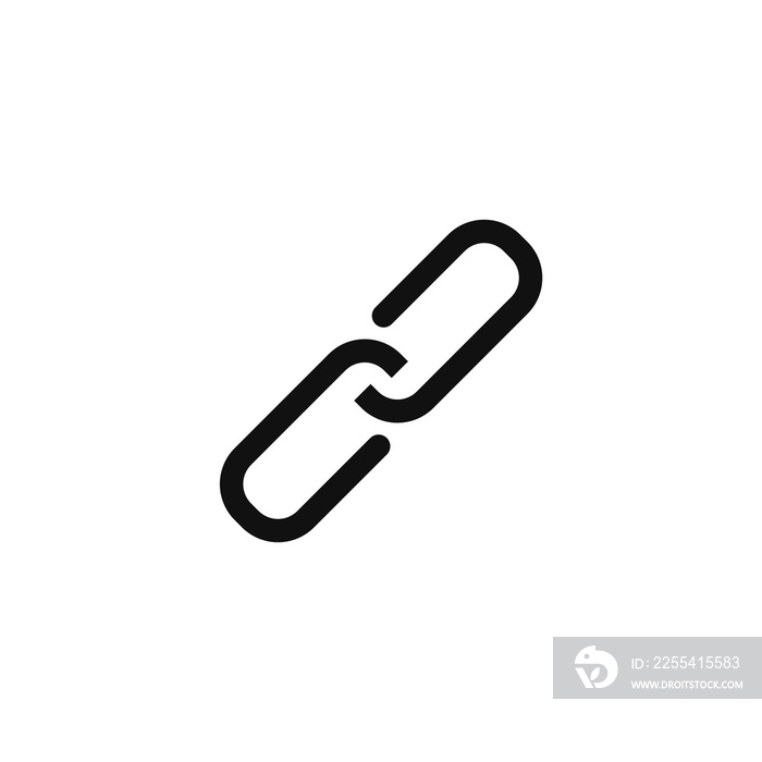 link icon on white background, vector symbol