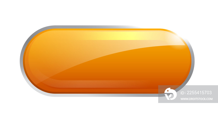 Orange glass capsule button.