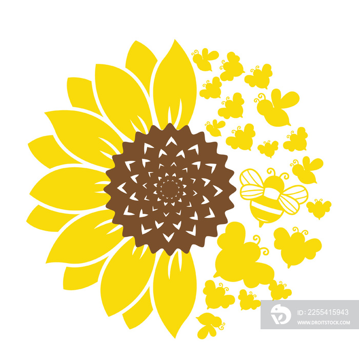 Sunflower and Bee icon