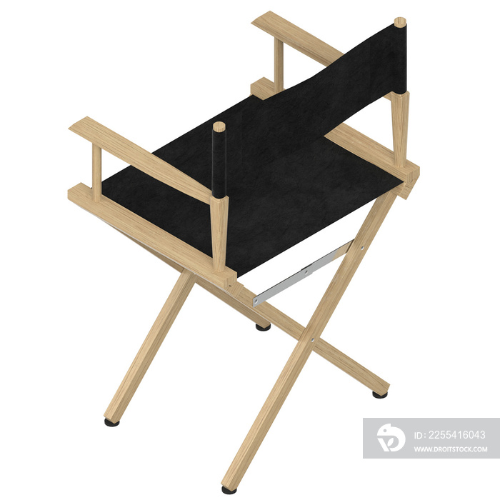 3D rendering illustration of a movie director chair