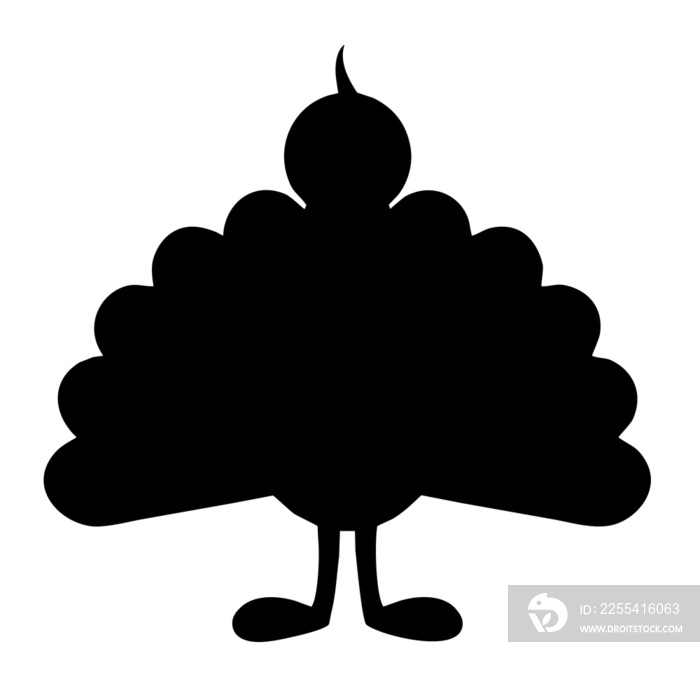 silhouette of turkey bird animal