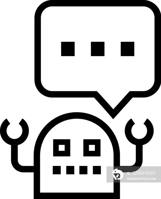 Chat bot robot icon
