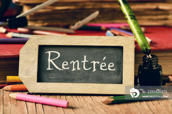 text rentree, back to school in french