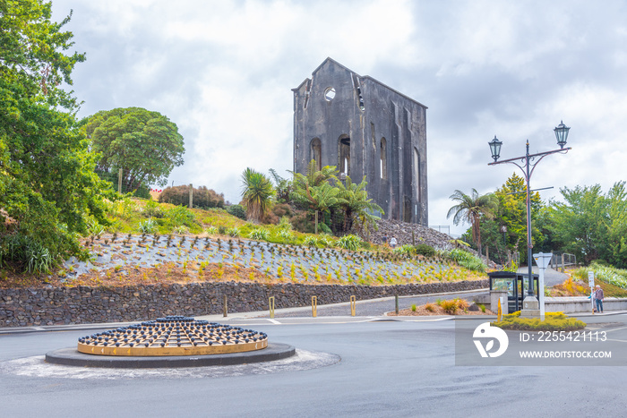 Cornish pumphouse at Martha gold mine in Waihi, New Zealand