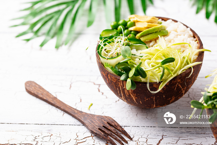 Vegan buddha bowl with vegetables