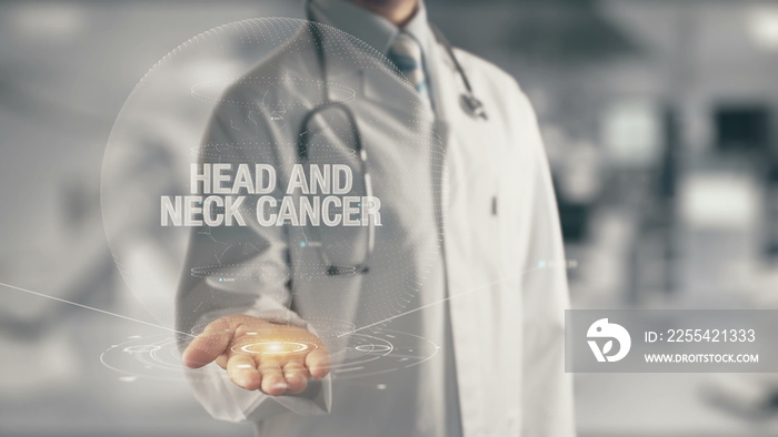 Doctor holding in hand Head and Neck Cancer