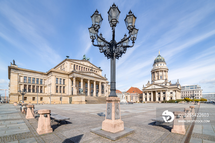 panoramic view at the famous gendarmenmarkt, berlin