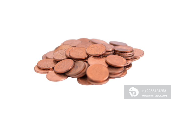 Stacks of copper coins