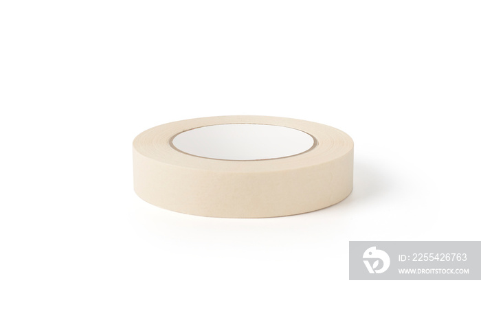 Masking tape or on adhesive paper a white background