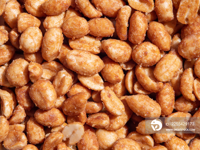 Beautiful tasty roasted honey peanuts texture for backgrounds and other purposes